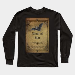 Wool of Bat Apothecary Ingredient Bottle Label Long Sleeve T-Shirt